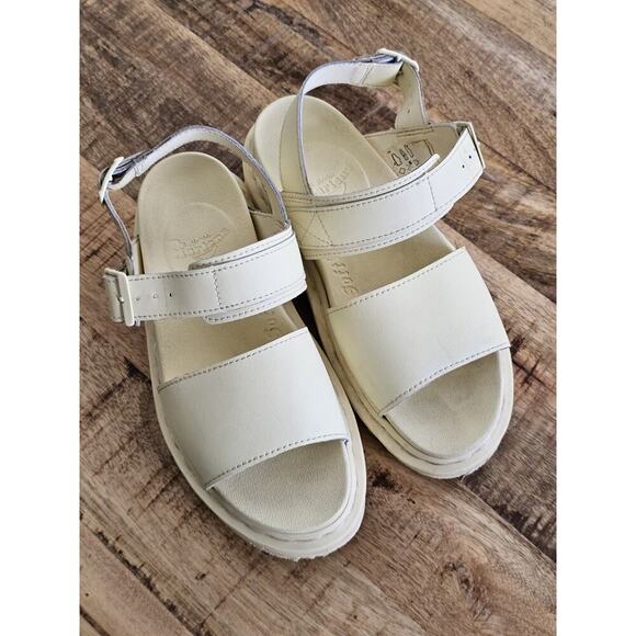 Dr. Martens Shoes - Dr Martens Voss Mono Women's Light Yellow Leather Sandals size US 7